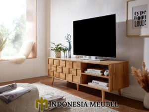Bufet TV Minimalis Jati Natural Modern Design IM-0171