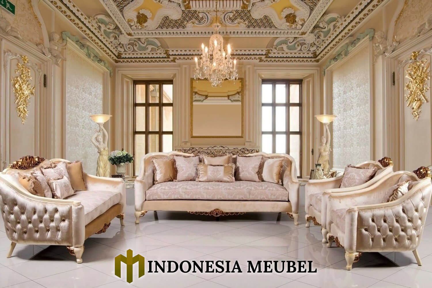 Sofa Tamu Mewah Jepara Luxury Carving Kingdom Model IM-0318