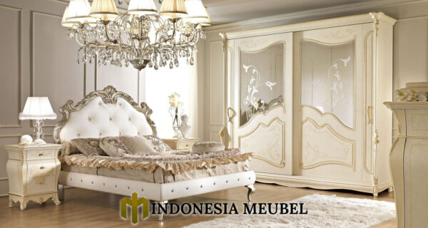 Tempat Tidur Mewah Jepara Elegant Silver Champagne Color IM-0306