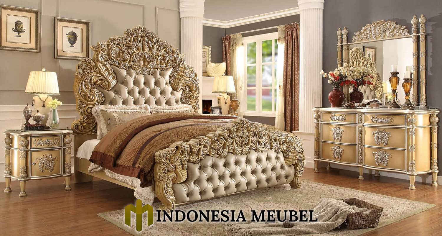 Tempat Tidur Mewah Klasik Luxury Carving Style Palace IM-0305