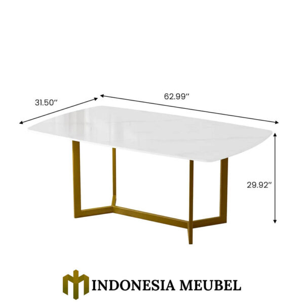 Meja Makan Modern Minimalis Luxury Gold Stainless Steel IM-0571.1