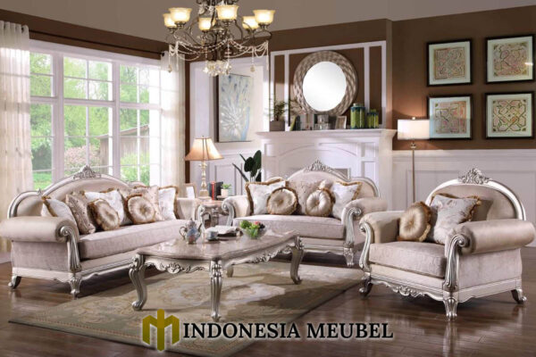 Sofa Ruang Tamu Mewah Luxury Silver Champagne Color IM-0555