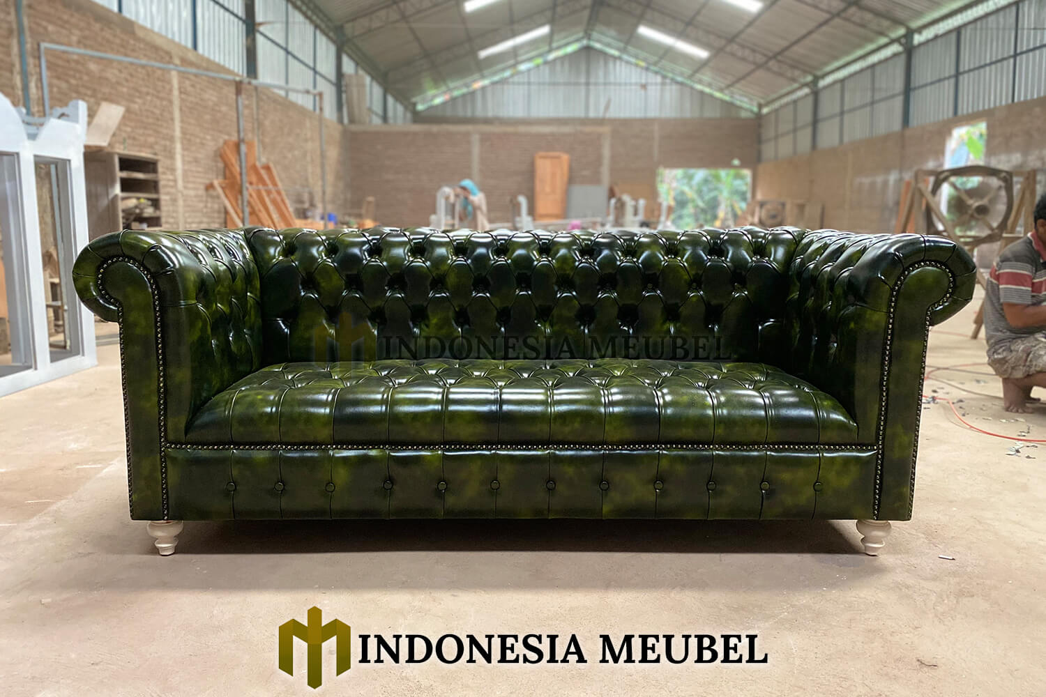 Sofa Chesterfield Minimalis Glorious Green Color IM-0624