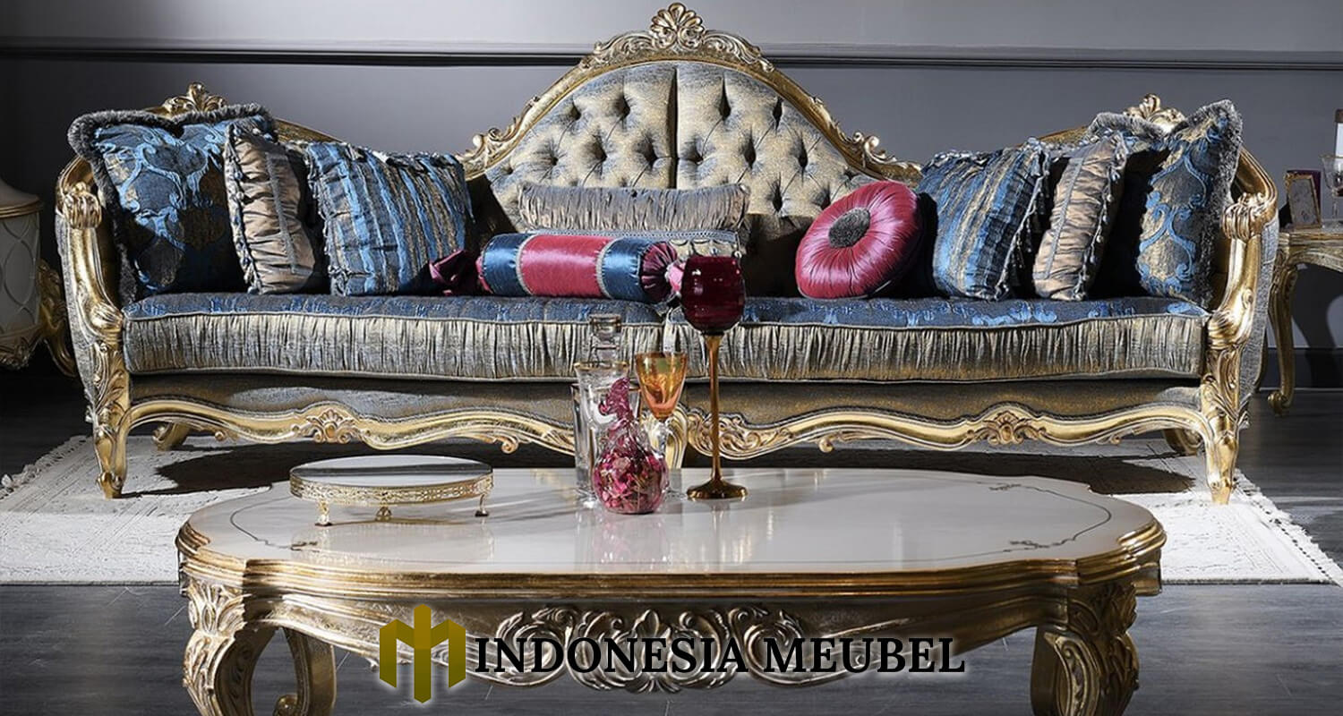 Desain Sofa Tamu Mewah Luxury Carving Model IM-0698