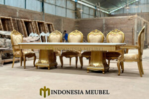 Meja Makan Mewah Luxury Golden Duco Color IM-0701