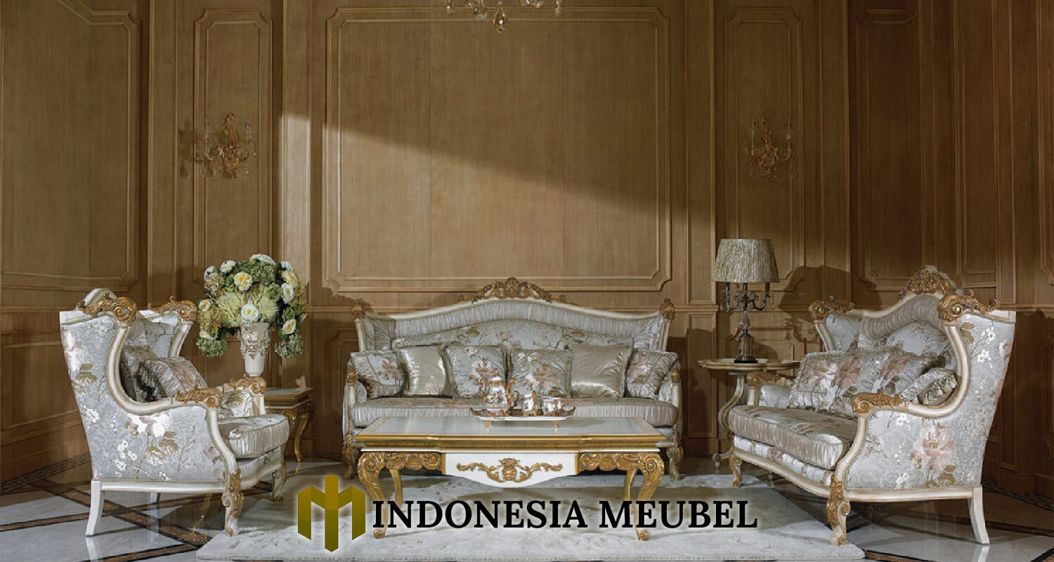 Sofa Tamu Mewah Terbaru Golden Luxurious Carving IM-0744