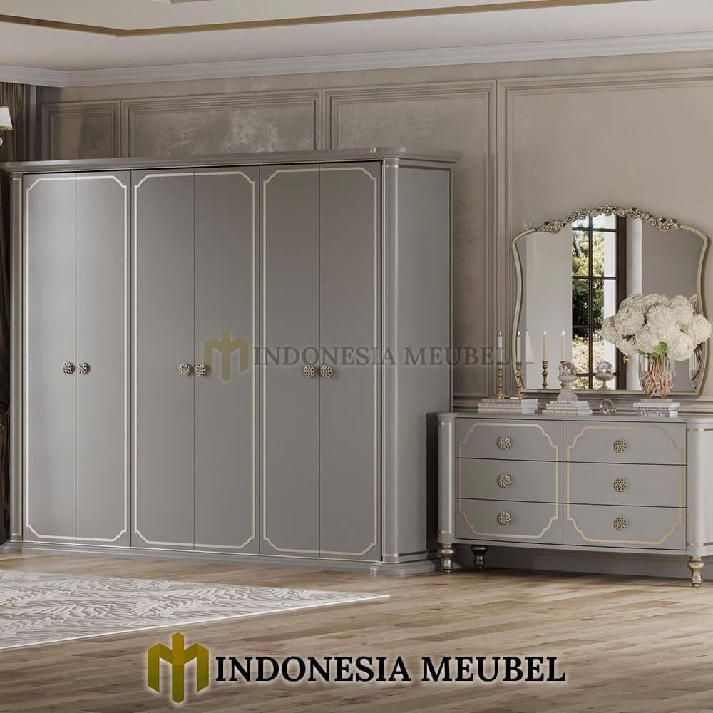 Lemari Baju Mewah Minimalis Elegant Ash Grey Solid Color IM-625 1 Lemari Baju Mewah Minimalis Elegant Ash Grey Solid Color IM-625