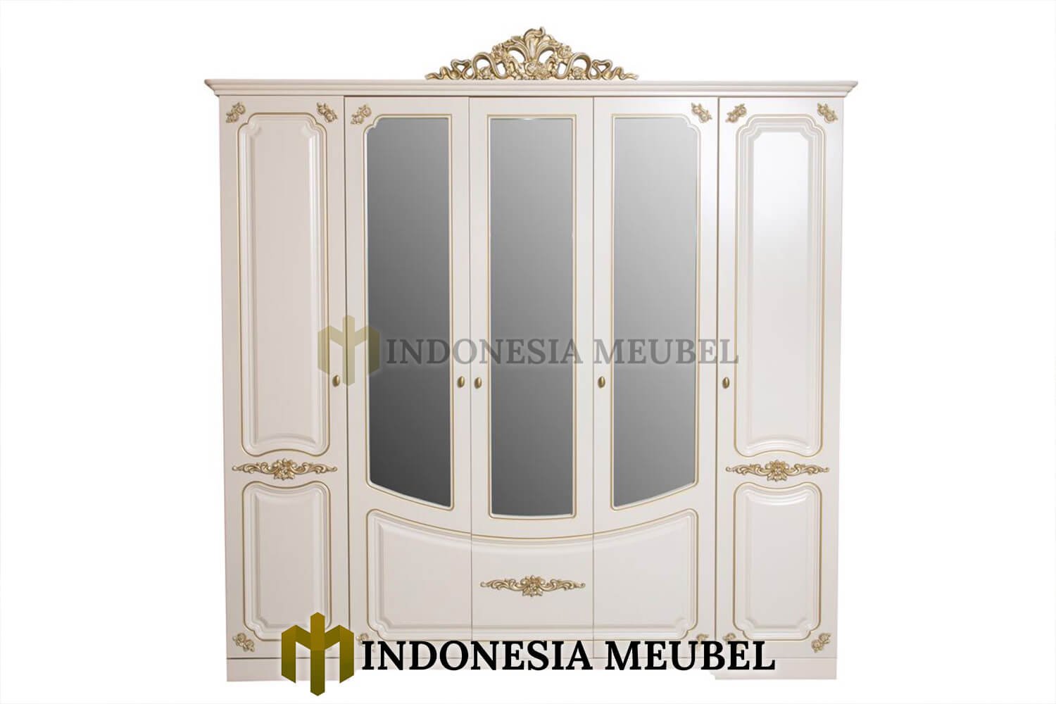 Lemari Baju Mewah Putih Crown Carving Beauty Design IM-626 2 Lemari Baju Mewah Putih Crown Carving Beauty Design IM-626.1