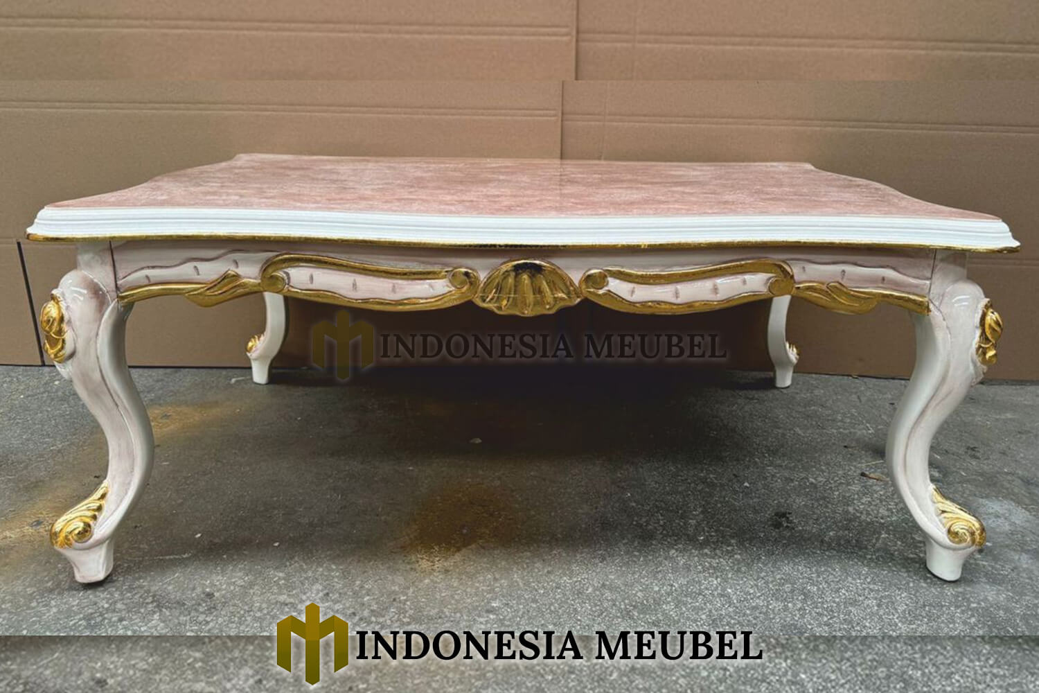 Meja Tamu Mewah Jepara Luxury Classic Solid Duco Color IM-597