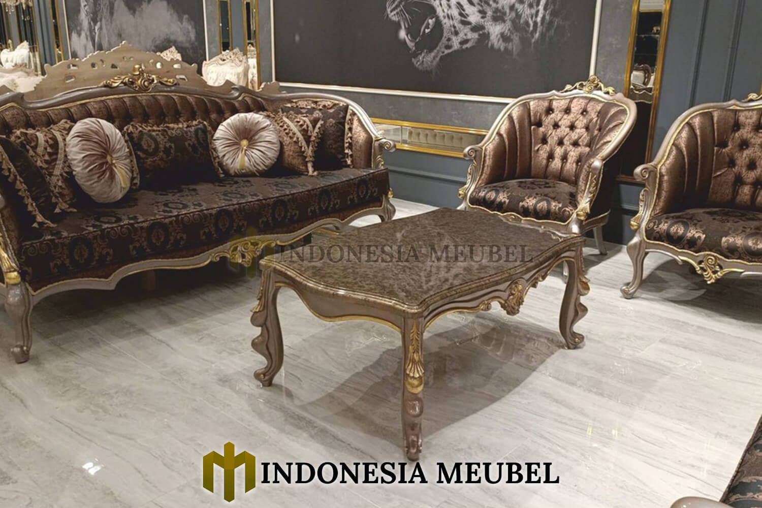 Meja Tamu Mewah Marmer Luxury Europe Design Carving IM-600 3 Meja Tamu Mewah Marmer Luxury Europe Design Carving IM-600.2