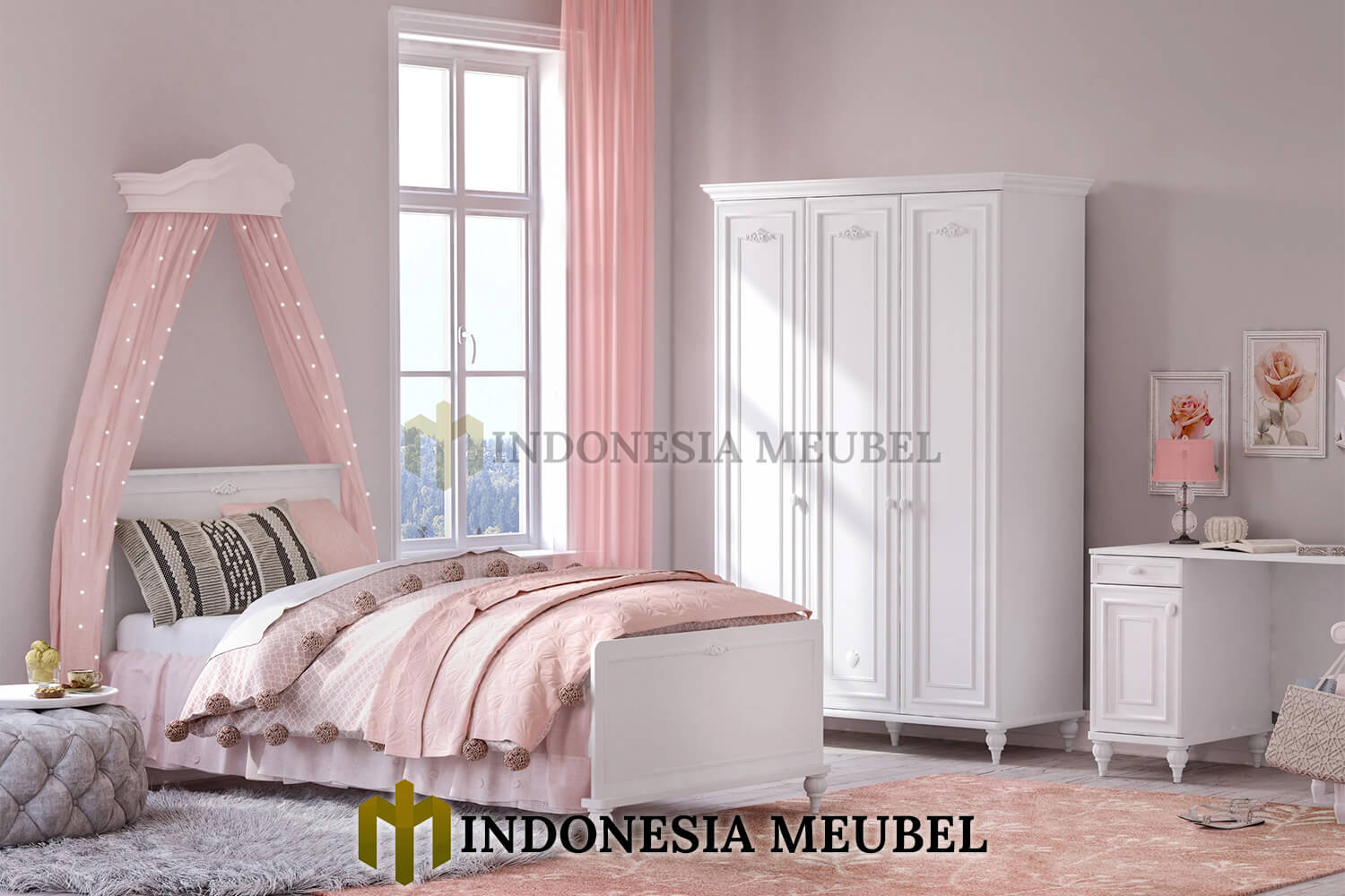 Tempat Tidur Anak Minimalis Full Set Simple Style IM-563 1 Tempat Tidur Anak Minimalis Full Set Simple Style IM-563