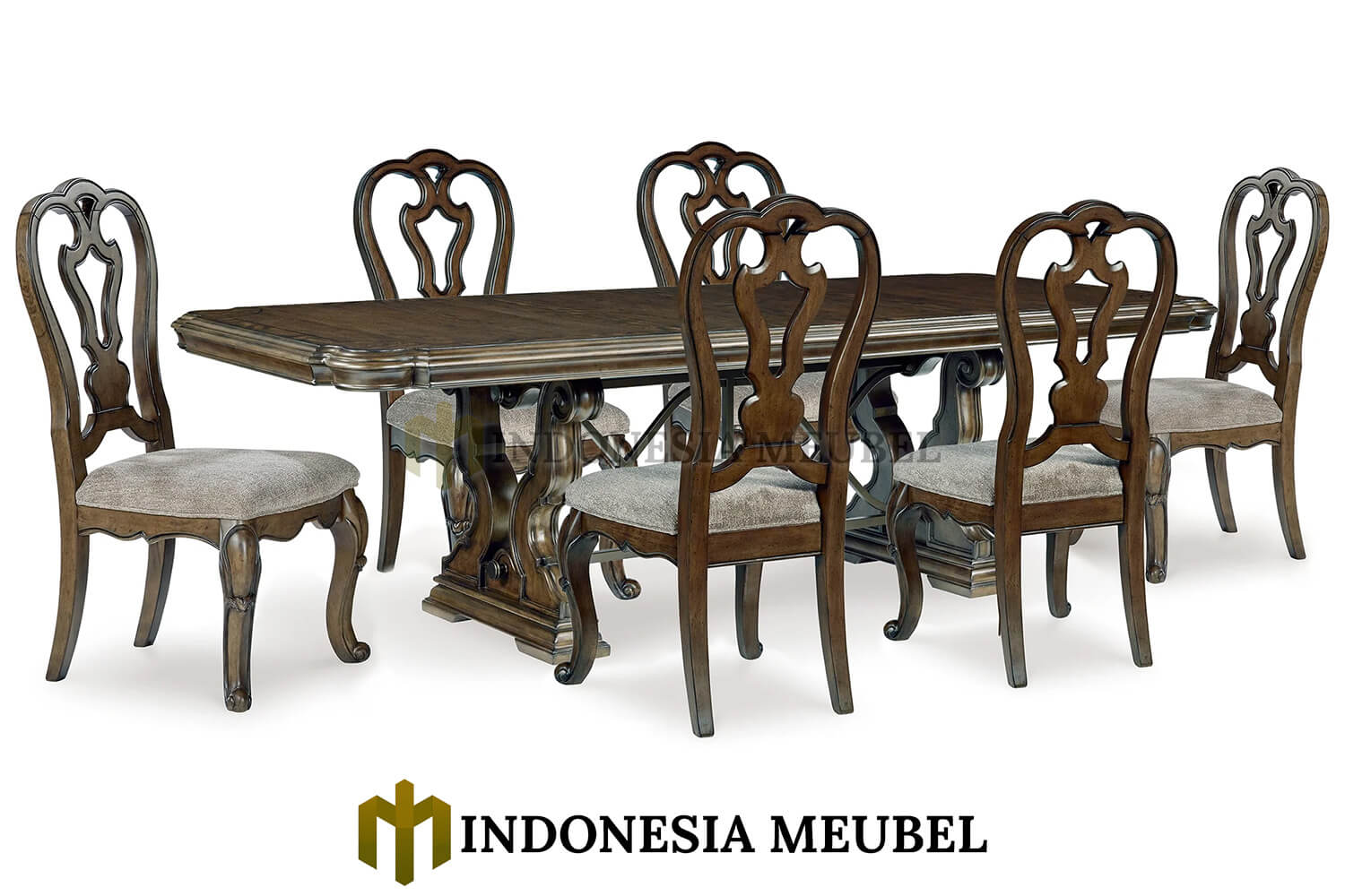 Meja Makan Mewah Minimalis Natural Kayu Jati Vienna IM-662