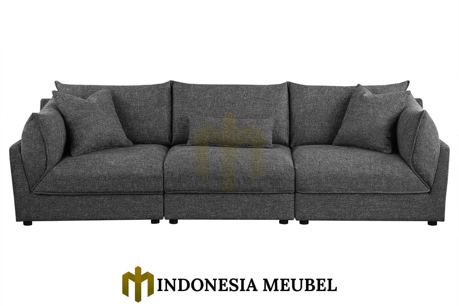 Sofa Tamu Minimalis Terbaru Ash Gray Softly Royal Foam IM-735