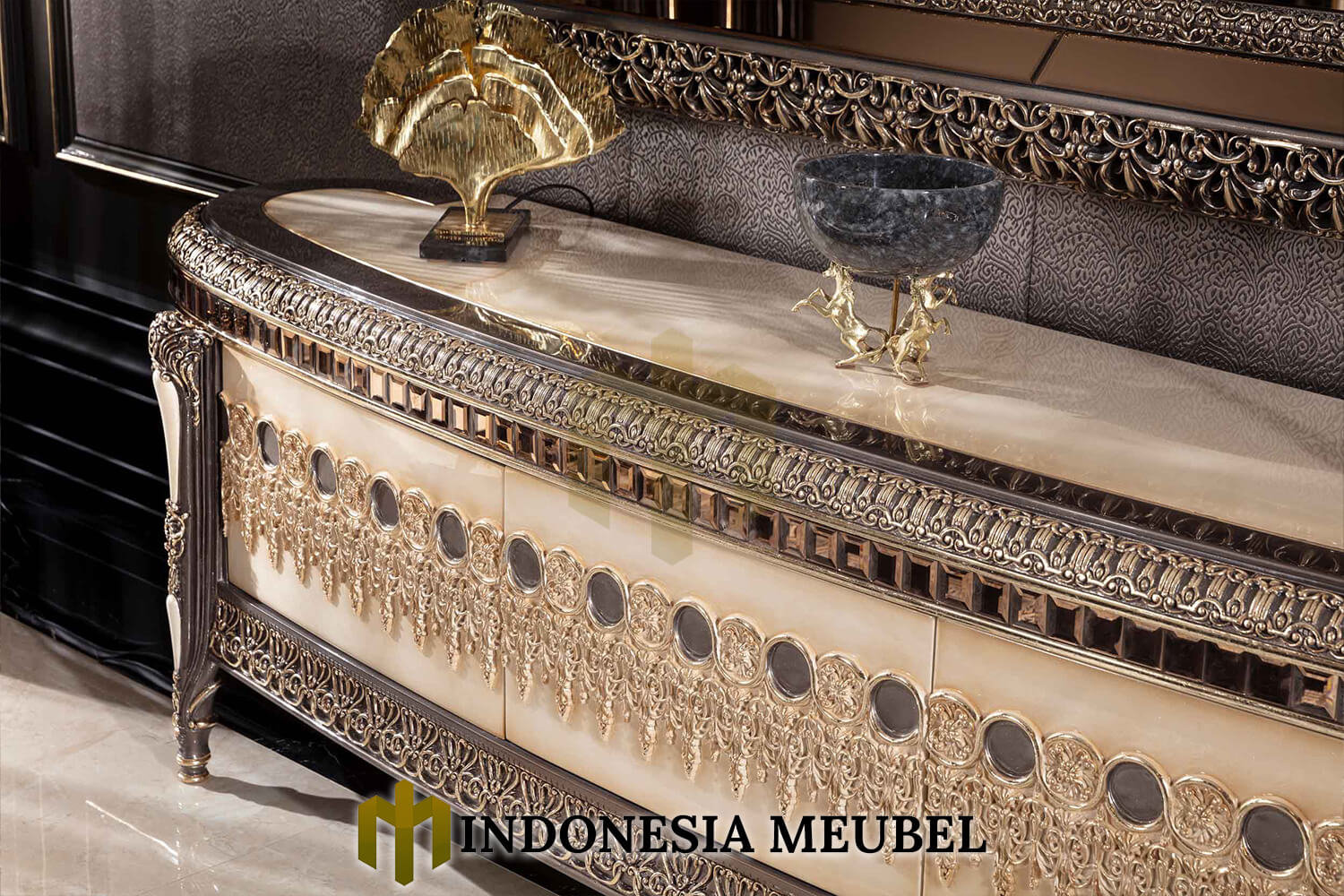 Set Bufet TV Mewah Turkish Carving Kingdom Design Luxury IM-797 2 Set Bufet TV Mewah Turkish Carving Kingdom Design Luxury IM-797.1