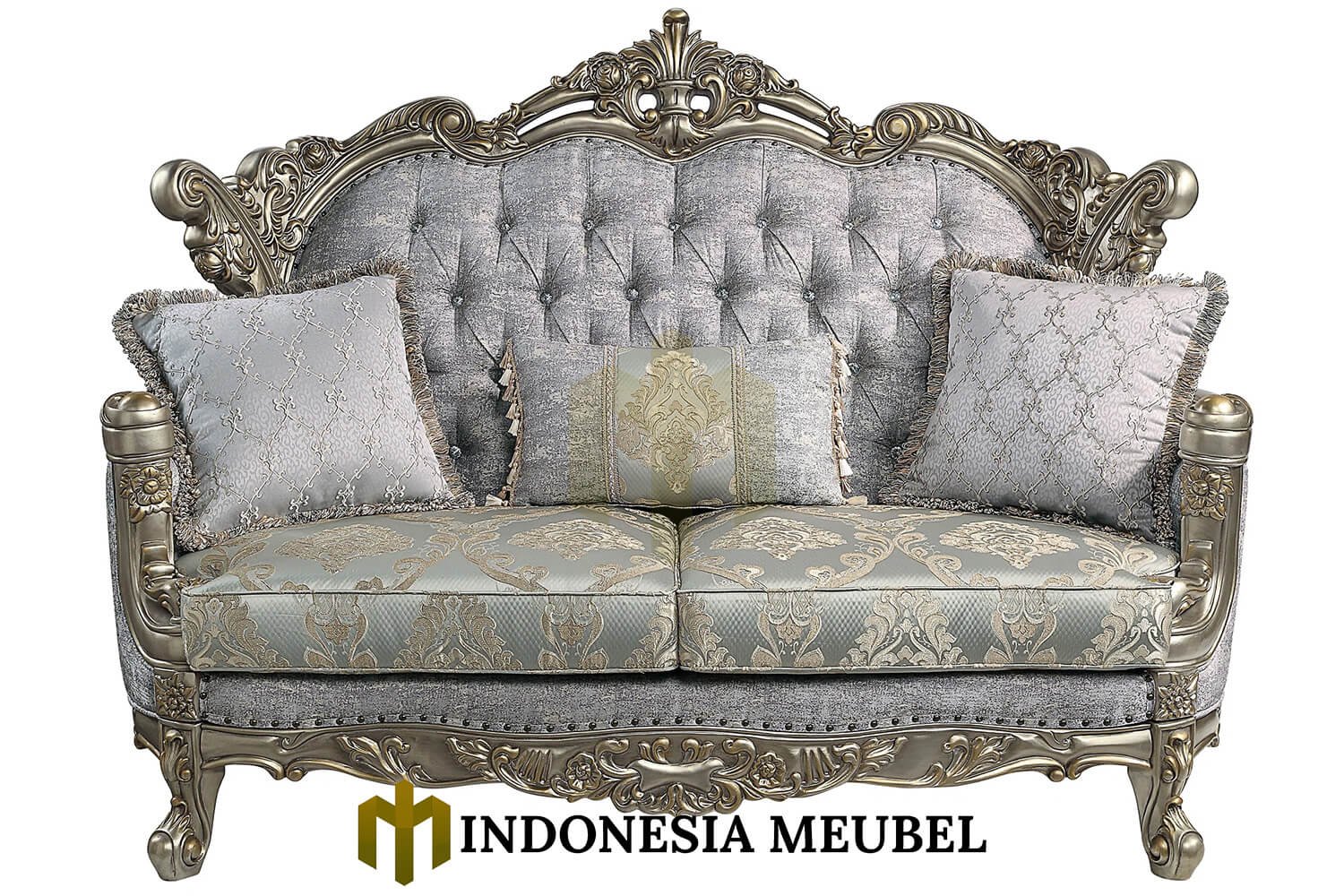 Set Sofa Tamu Mewah Ukiran Klasik Champagne Elegant Color IM-756 1 Set Sofa Tamu Mewah Ukiran Klasik Champagne Elegant Color IM-756