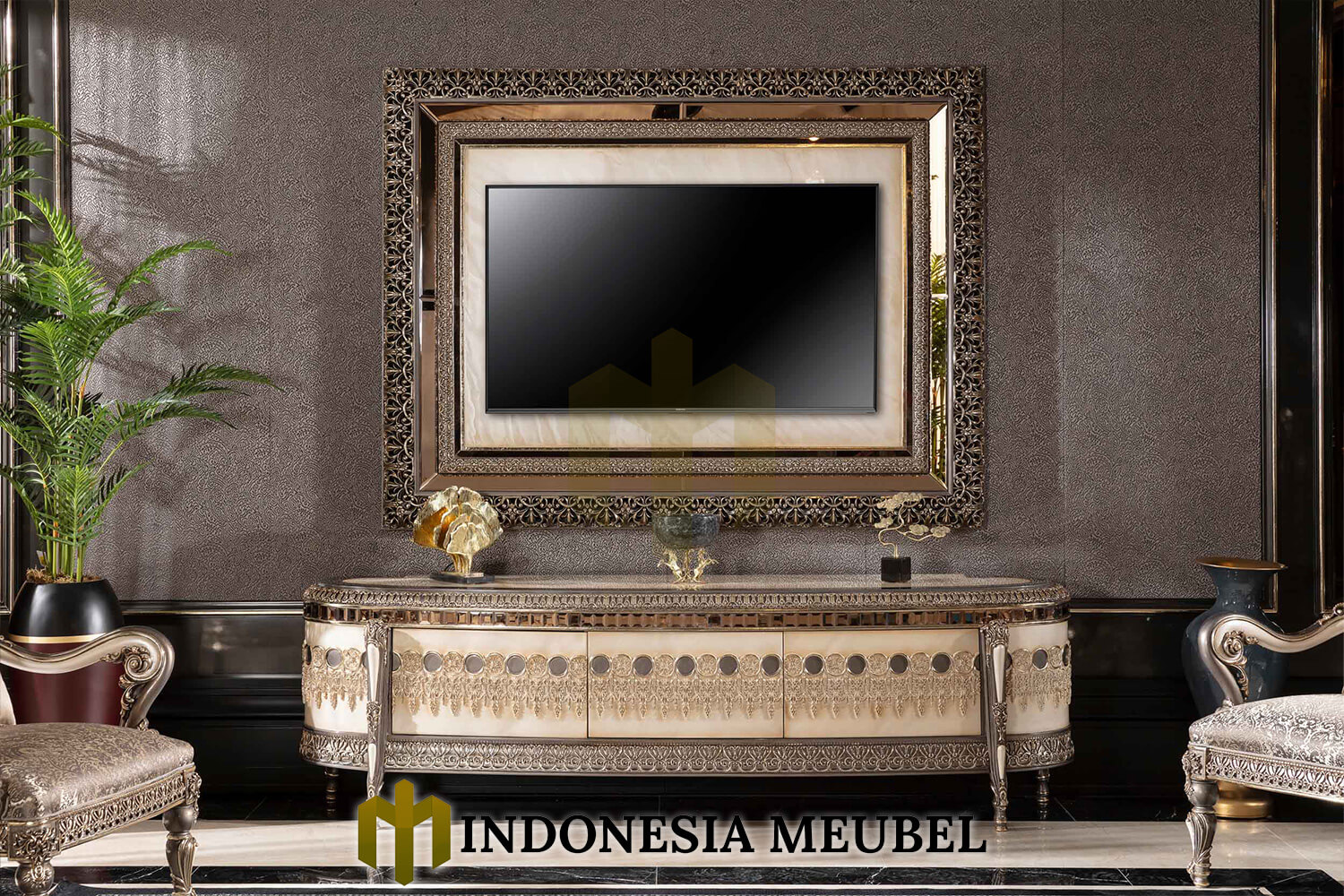 Set Bufet TV Mewah Turkish Carving Kingdom Design Luxury IM-797