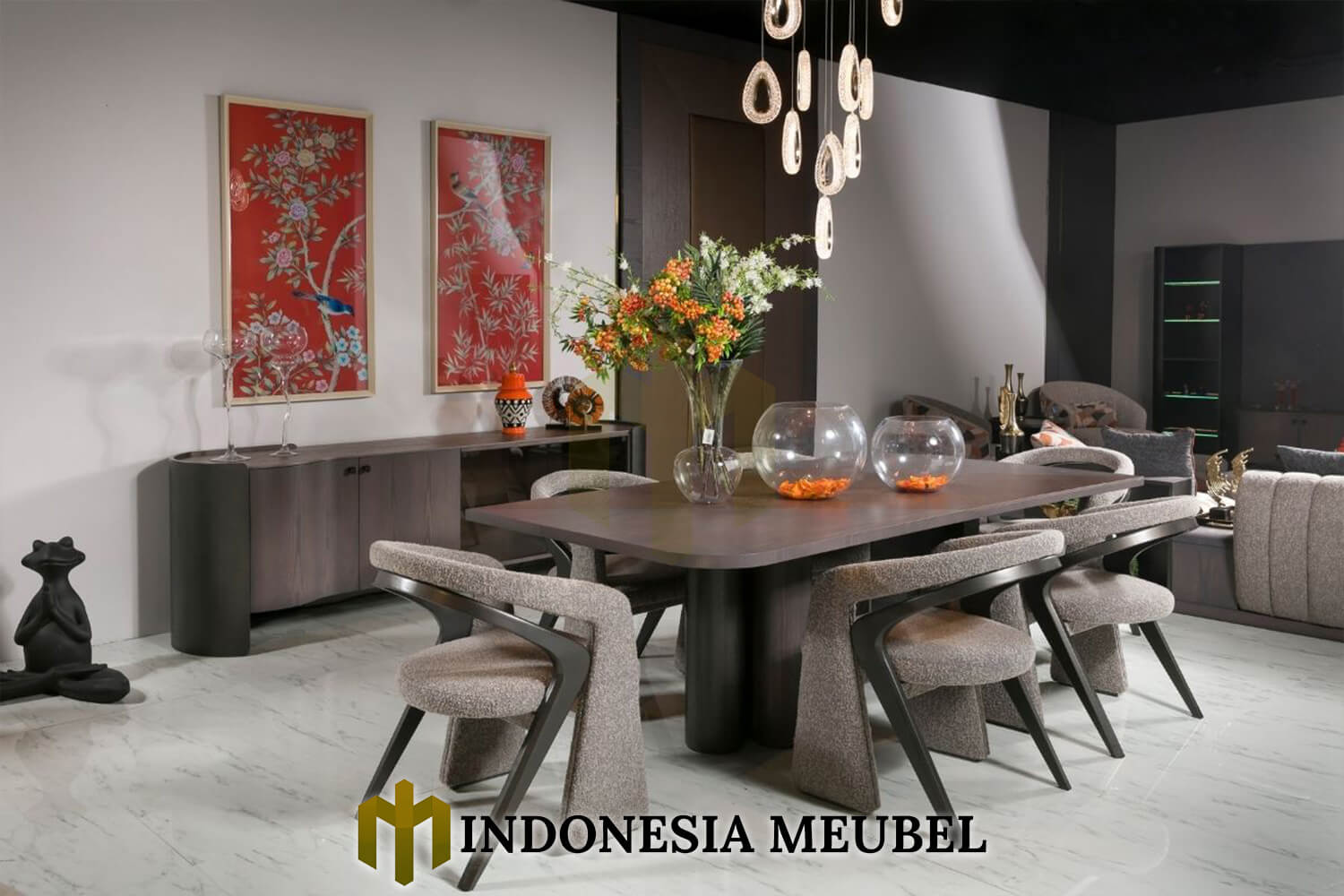 Model Meja Makan Minimalis Terbaru Modern Elegant Dining Room IM-867