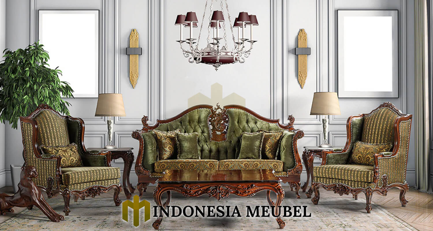 Sofa Tamu Jati Jepara Classic Carving Europe Style IM-836