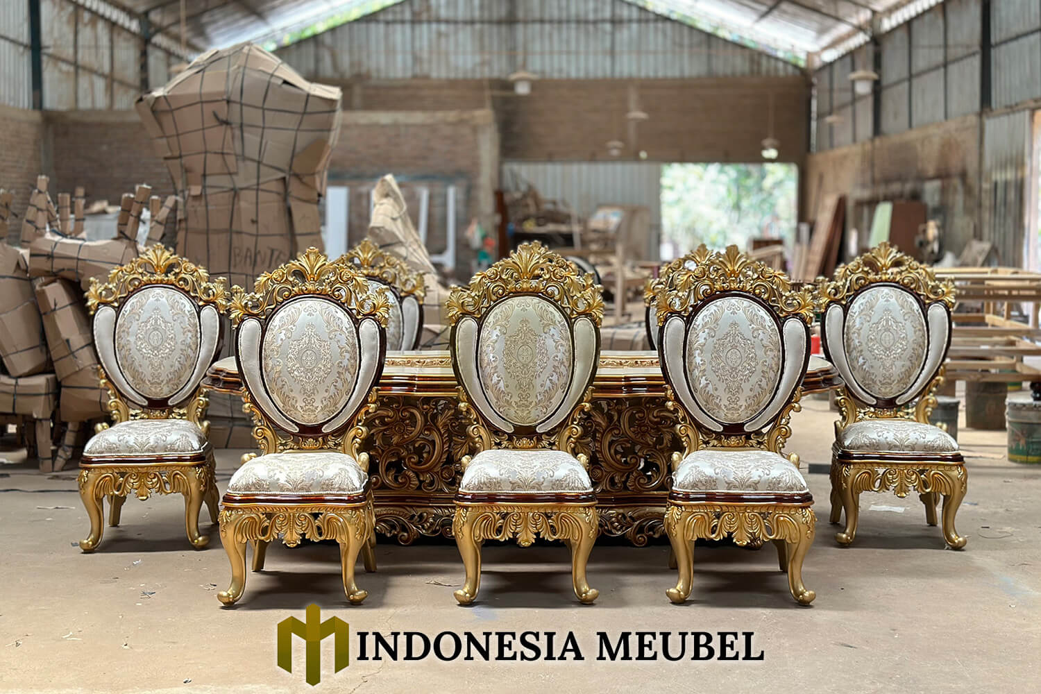 Meja Makan Mewah Jepara Luxurious Type Best Sale Black Friday IM-871