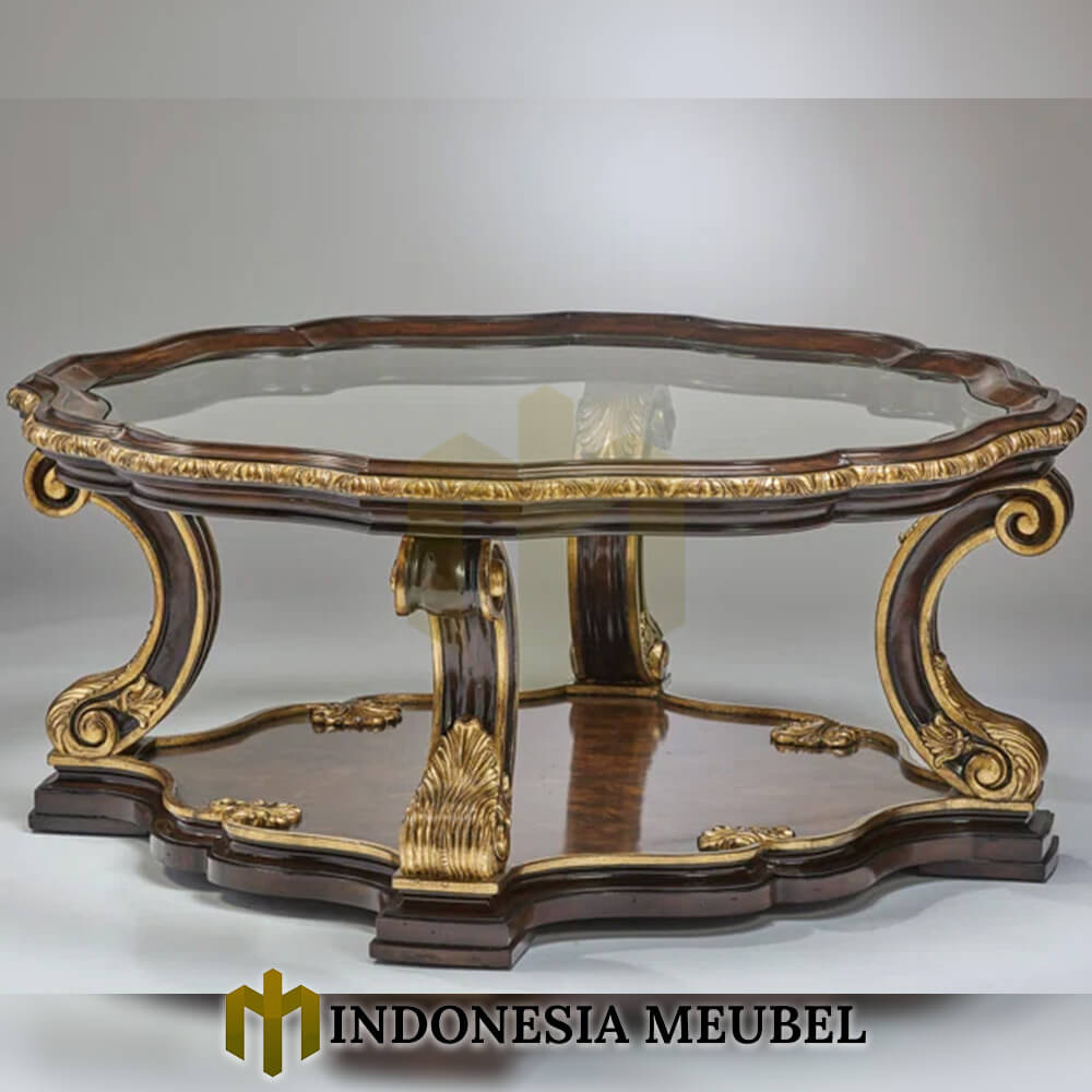 Meja Tamu Mewah Jepara Luxurious Carving Beauty Design IM-881