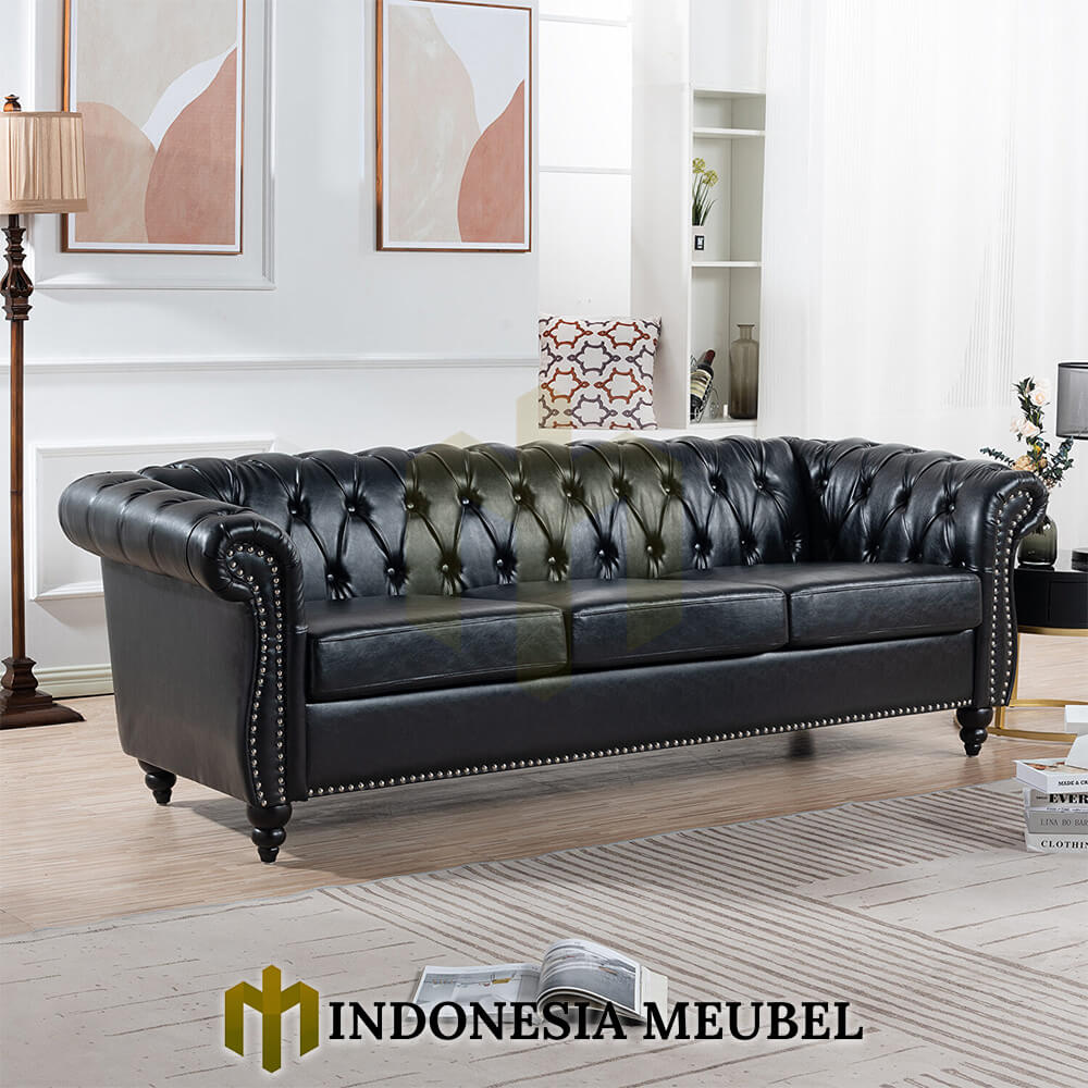 Desain Sofa Chesterfield Klasik Italian Leather IM-931