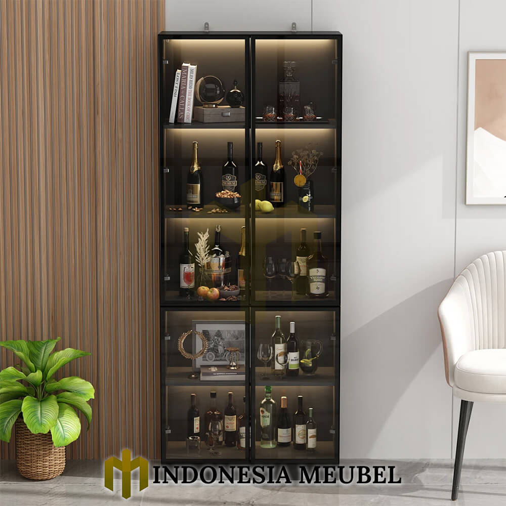 Lemari Pajangan Wine Minimalis Modern With LED IM-987 1 Lemari Pajangan Wine Minimalis Modern With LED IM-987