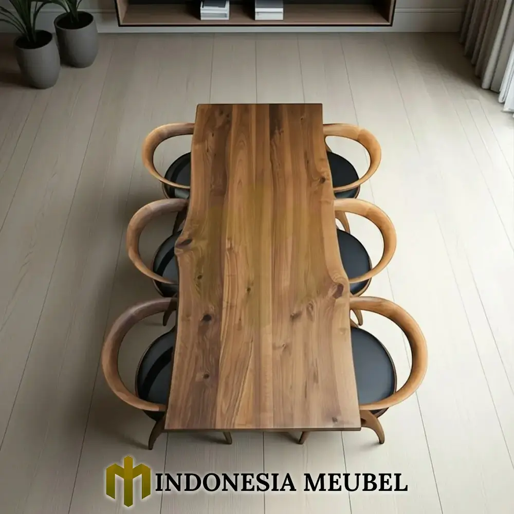 Meja Makan Minimalis Kayu Trembesi Solid Model Hiroshima IM-950 2 Meja Makan Minimalis Kayu Trembesi Solid Model Hiroshima IM-950.1