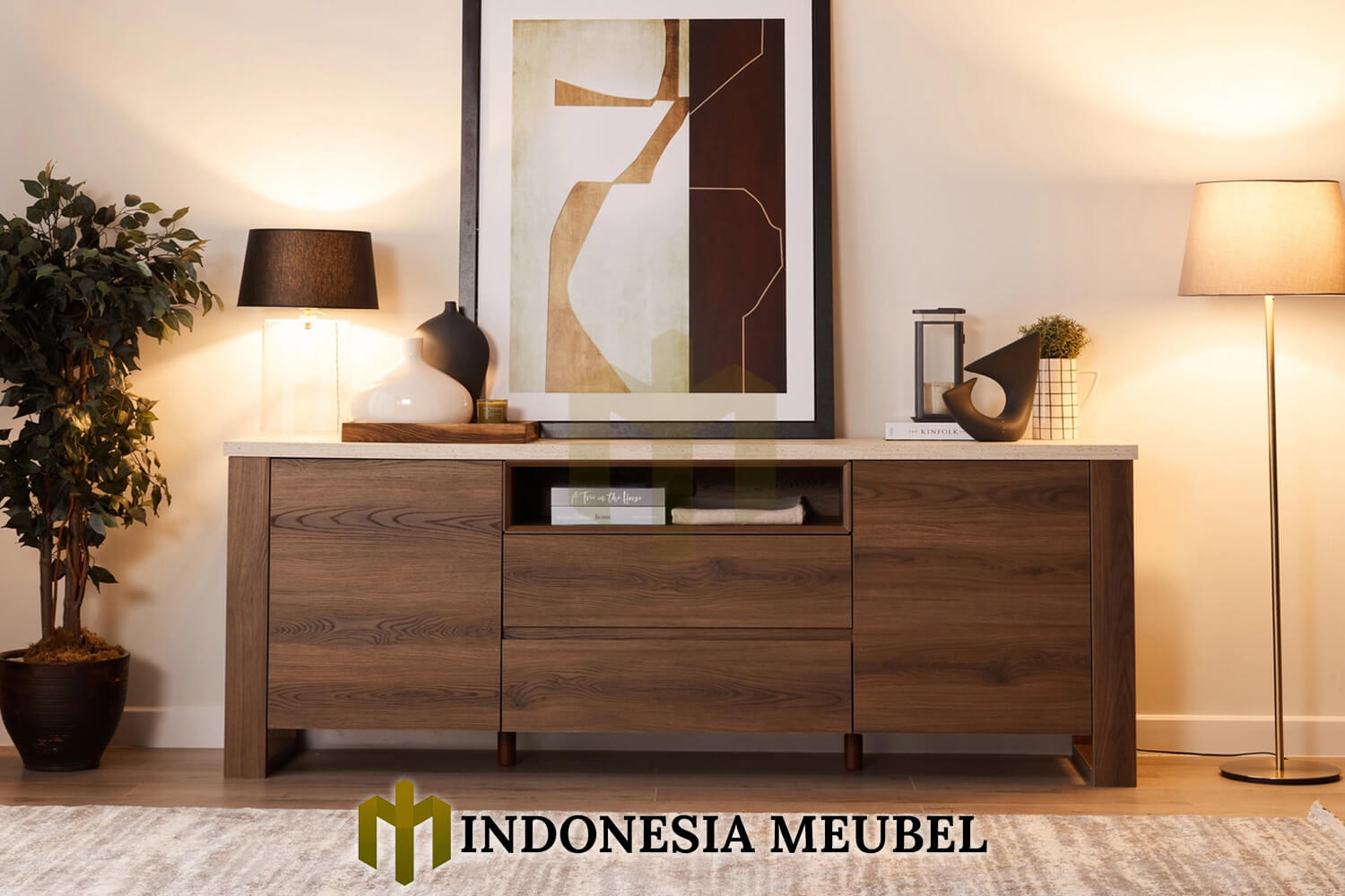 Meja Konsul Jati Minimalis Solid Wood Natural Walnut IM-1016 1 Meja Konsul Jati Minimalis Solid Wood Natural Walnut IM-1016