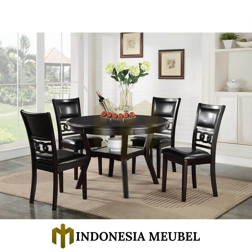 Meja Makan Bundar Minimalis Kayu Jati Ramadhan Sale IM-1009 3 Meja Makan Bundar Minimalis Kayu Jati Ramadhan Sale IM-1009.2
