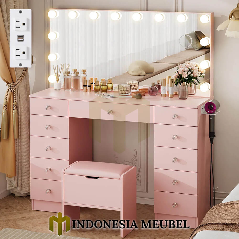 Meja Rias Minimalis Modern Hollywood Lamp Design IM-998 3 Meja Rias Minimalis Modern Hollywood Lamp Design IM-998.2