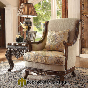Kursi Sofa Jati Mewah Elegant Turkish Beludru Fabric IM-1095