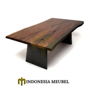 Meja Kayu Suar Utuh Solid Wood Industrial Style IM-1062