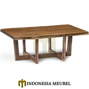 Meja Kayu Trembesi Utuh Natural Waterbase Furniture Jepara IM-1061