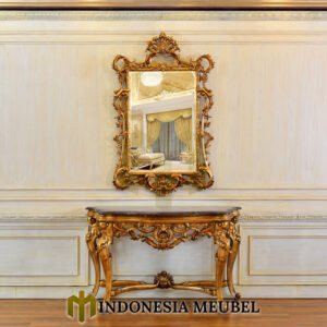 Meja Konsol Mewah Jepara Ukiran Klasik Golden Duco IM-1090