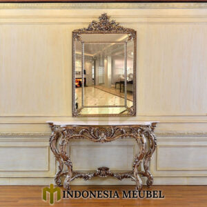 Meja Konsul Mewah Ukiran Classic Silver Solid Duco IM-1091