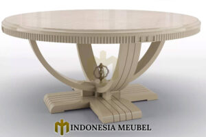 Meja Makan Bundar Mewah Solid Duco Color IM-1084