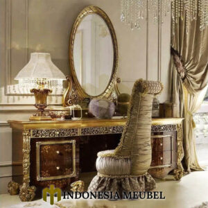 Meja Rias Jepara Mewah Classic Marquetry Design IM-1076