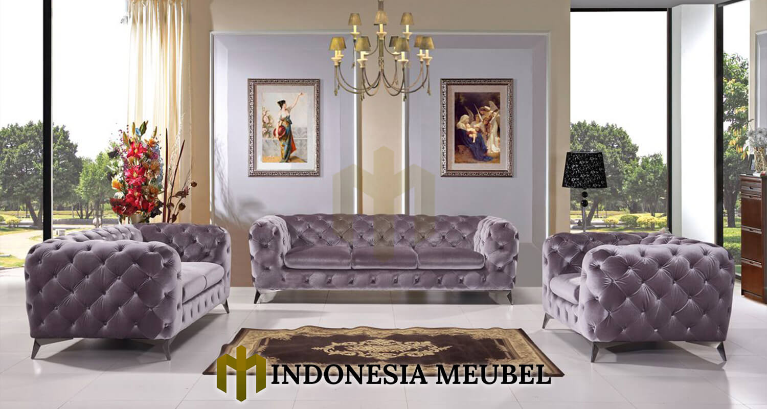 Set Sofa Chesterfield Modern Minimalis New Stainless Steel IM-1047 1 Set Sofa Chesterfield Modern Minimalis New Stainless Steel IM-1047
