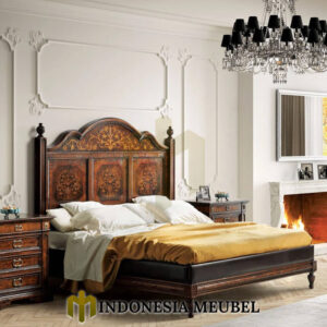 Tempat Tidur Jati Mewah Jepara Elegant Marquetry Style IM-1088