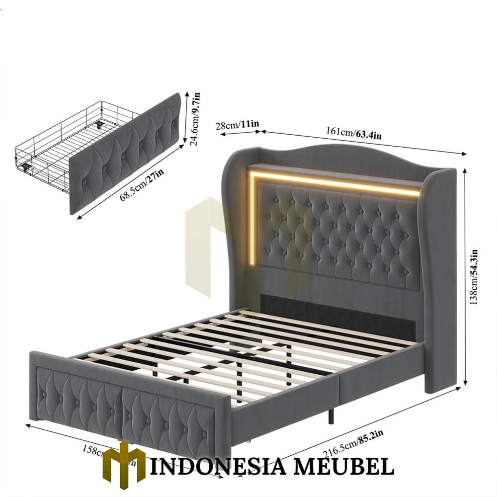 Harga Tempat Tidur Minimalis Jepara Desain Cantik Futuristic IM-1127 3 Harga Tempat Tidur Minimalis Jepara Desain Cantik Futuristic IM-1127.2
