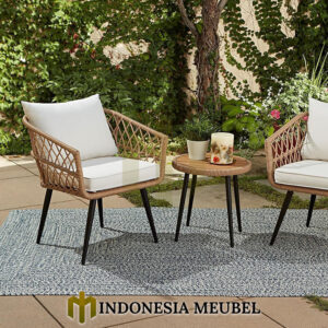 Kursi Minimalis Outdoor Rotan Alami Aestethic Style IM-1134