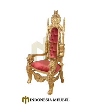 Luxury King Chair Carving Golden Leaf Color Best Sale IM-1102