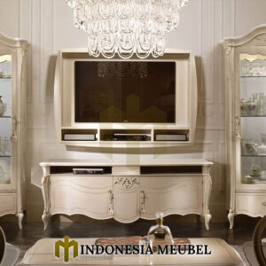 Meja TV Mewah Putih Duco Classic Elegant Design IM-1098