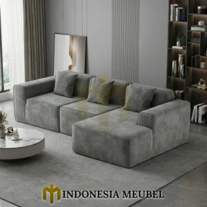 Sectional Sofa Minimalis Jepara Soft Beludru Fabric Style IM-1115