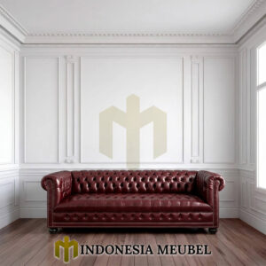 Sofa Chesterfield Minimalis Kulit Original Italian Leather IM-1141