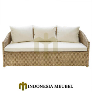 Sofa Outdoor Minimalis Rotan Alami Waterproof Fabric IM-1137