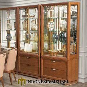 Lemari Hias Jati Minimalis Hiasan Barang Premium Mewah IM-1148