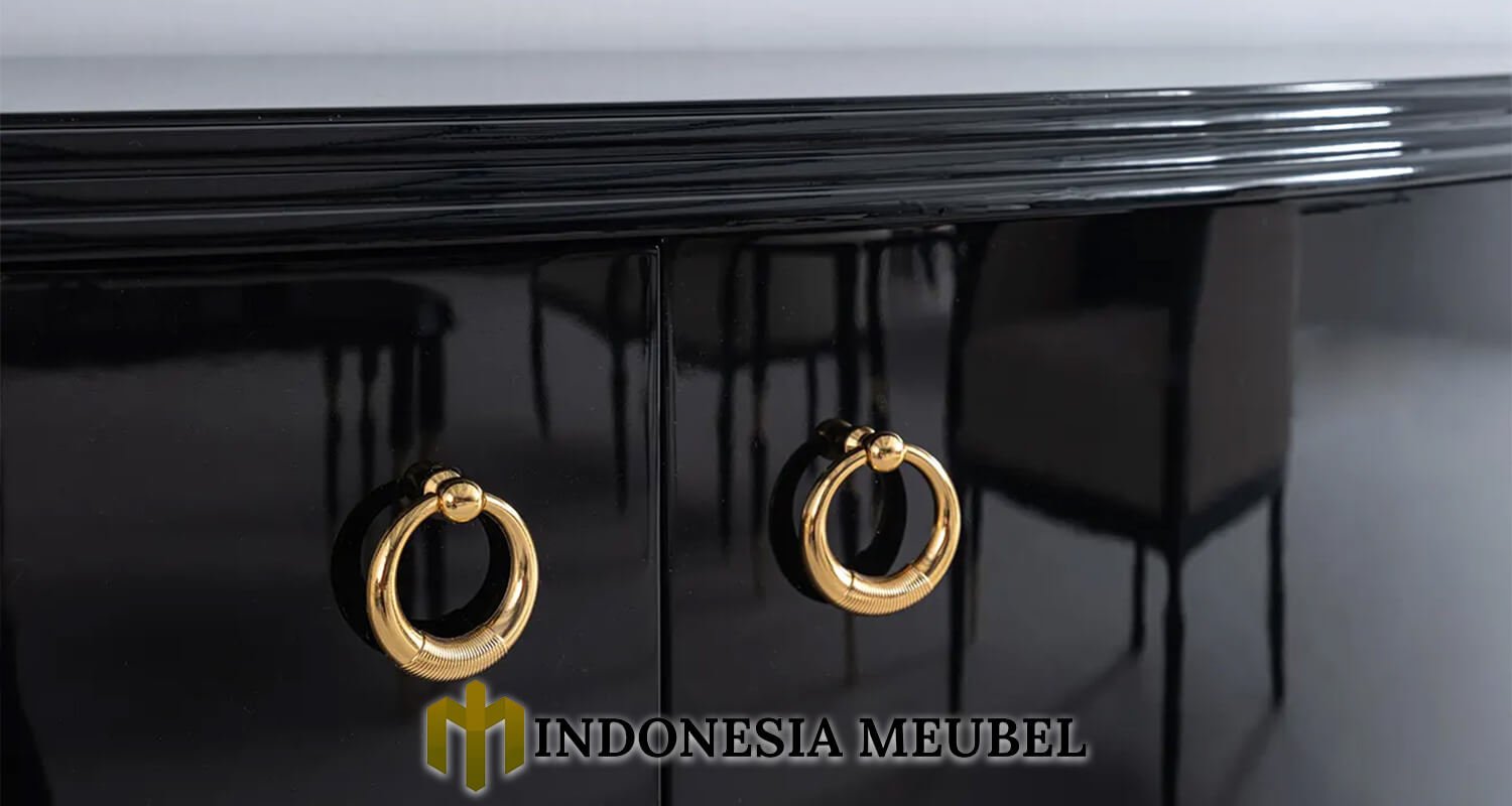 Bufet TV Minimalis Mewah Glossy Solid Duco Black Edition IM-1173 2 Bufet TV Minimalis Mewah Glossy Solid Duco Black Edition IM-1173.1
