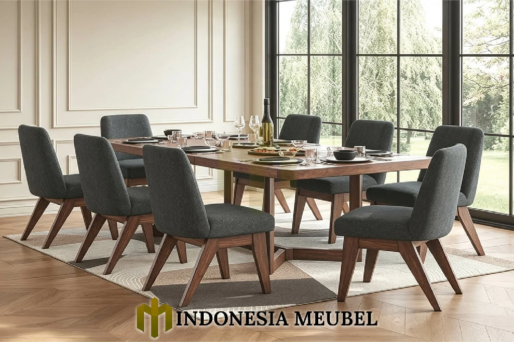 Meja Makan Minimalis Jati Modern Solid Elegan Style IM-1161 1 Meja Makan Minimalis Jati Modern Solid Elegan Style IM-1161