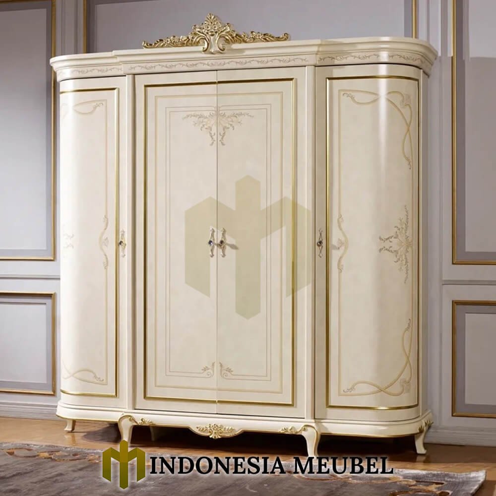 Lemari Pakaian Mewah Cantik Curved Design Marquetry Style IM-1209 1 Lemari Pakaian Mewah Cantik Curved Design Marquetry Style IM-1209